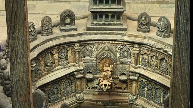 one of the biggest temple in kathmandu in nepal. the patan darbar square