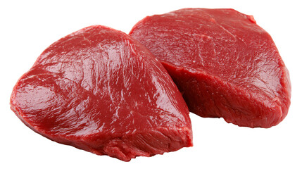 Fototapeta premium Two Raw Beef Steaks Close-up Texture