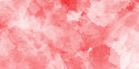 Fototapeta premium abstract red watercolor painted paper texture background, red watercolor paint stroke with soft bleeding edges isolated on a solid black background.
