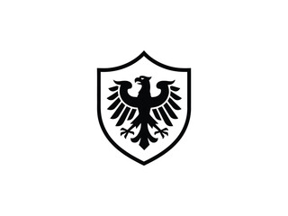 Fototapeta premium Majestic Eagle Shield Emblem for Security Business