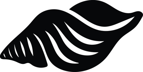 seashell silhouette icon vector illustration on transparent background © IshratJahan