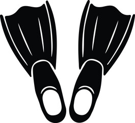 swim flippers silhouette icon  © IshratJahan
