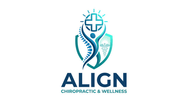 Chiropractic Logo Design: Spine, Cross, Shield, Wellness & Health