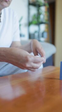 Woman preparing semaglutide pen for injection