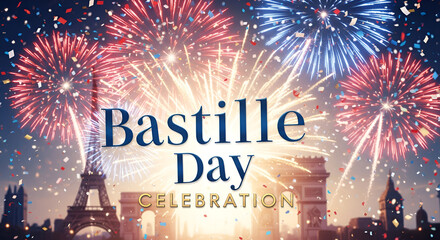Bastille Day Celebration Fireworks Over Paris Landmarks