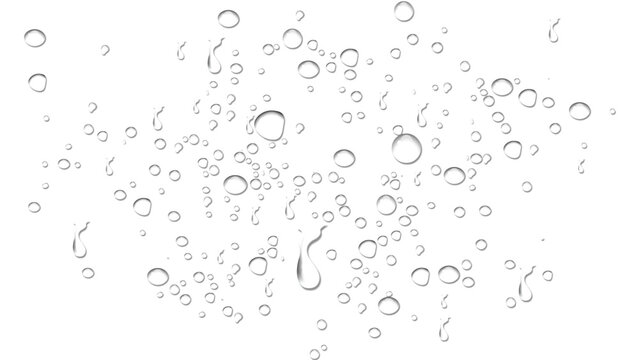 Transparent Water Drops Vector, Realistic Rain Droplets Overlay Background with Glass Surface Effect for Weather, Nature, Cosmetic and Clean Design