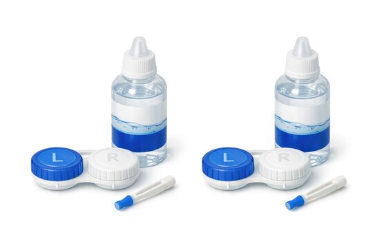 Two bottles of liquid sitting side by side, waiting to be used or consumed