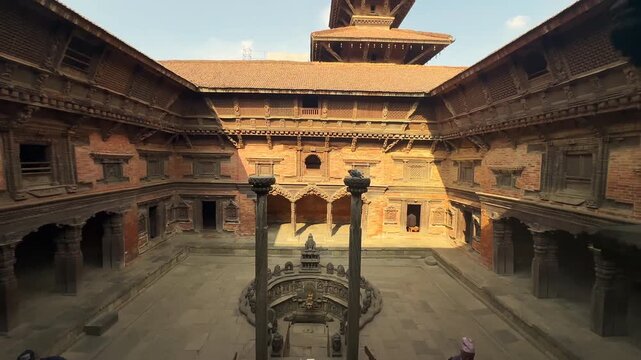 one of the biggest temple in kathmandu in nepal. the patan darbar square