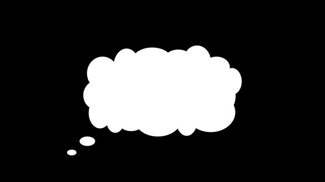 Thinking Bubble or Dynamic fast thought bubble animation 4k video