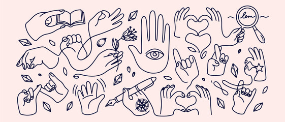 Fototapeta premium Spiritual hand eye vision, mystic esoteric zen icons, artistic hand vision pattern, spiritual zen meditation theme, hand eye spiritual background, esoteric meditation zen design, mystic vision spiritu