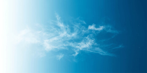 Wispy white clouds drift across a vibrant, clear blue sky, creating a serene and expansive atmospheric vista. © PS  GALLERY 