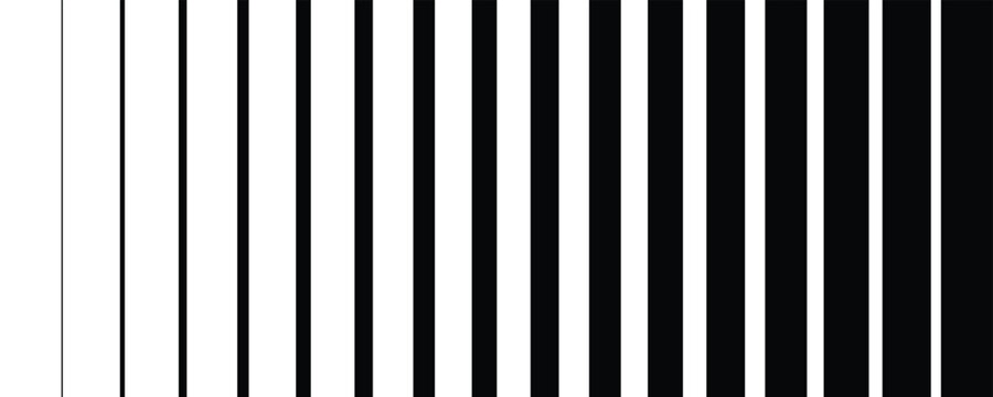 Halftone gradient lines pattern. Faded halftone black lines. Faded gradient background. Horizontal abstract geometric texture with parallel lines.