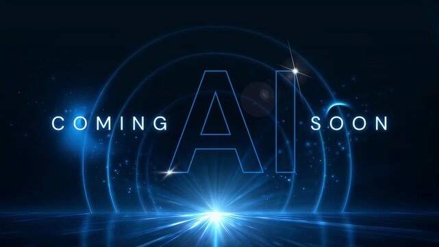 AI Coming Soon teaser, artificial intelligence tech announcement