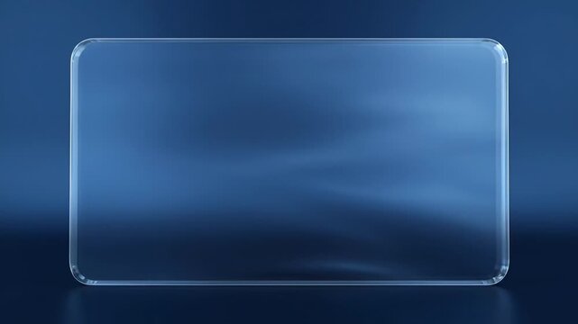 ?Abstract blue wave pattern animation on glass surface with subtle light effects