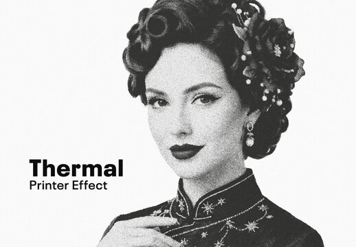 Thermal Printer Photo Effect