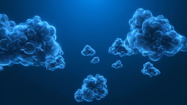 Abstract Digital Cloud Computing Network and Big Data Storage Technology Background