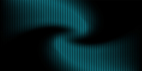Obraz premium Ribbed abstract glass texture with vertical blue gradient lines, futuristic luminous background with elegant geometric symmetry, bold dynamic modern design pattern, digital vector illustration