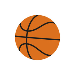 Obraz premium A bright orange basketball illustration stands ready for action
