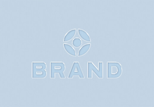 Chrome Debossed Logo Mockup