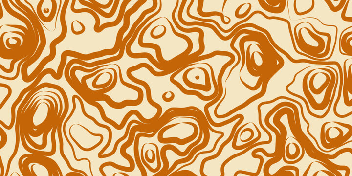 Abstract chocolate and caramel swirl background. Vector sweet creamy milk splash with liquid toffee texture for dessert packaging design.