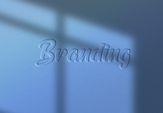 Debossed Logo & Text Effect