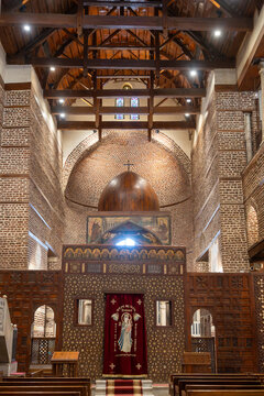 Altar screen and canopy in Church of Abu Serga