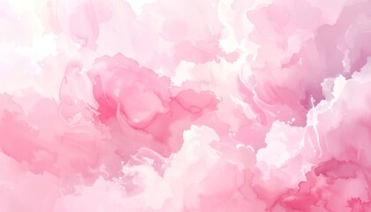 Fototapeta premium A soft, abstract watercolor background with flowing pink and white hues.