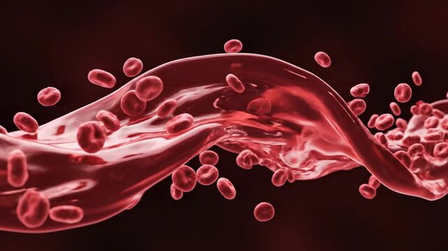 Hemoglobin transport in red blood cells through plasma stream