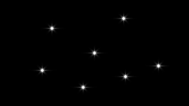 sparkle stars animation. glowing sparkle star twinkle animation with glitter shine burst effect. white flat vector doodle cartoon blinking star, night sky on black screen background. 4K