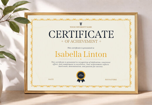 Elegant Certificate Layout