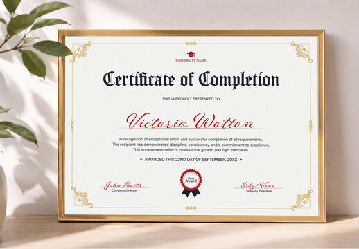 Elegant Certificate Layout Template
