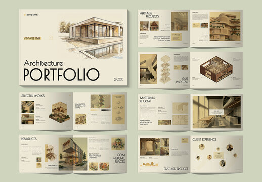 Vintage Style Architecture Portfolio Template