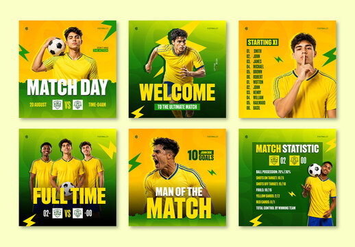Football Match Social Media Post Template