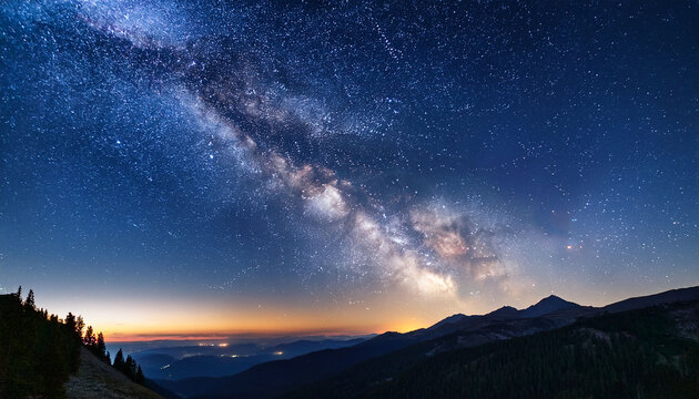 Clearly Milky Way On Night Sky