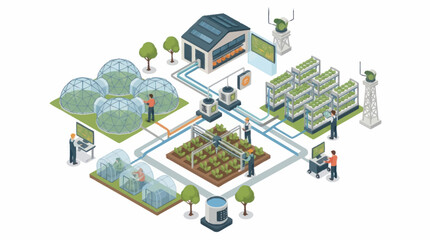 Modern Smart Farm Technology and Sustainable Agriculture Systems. © ahmad