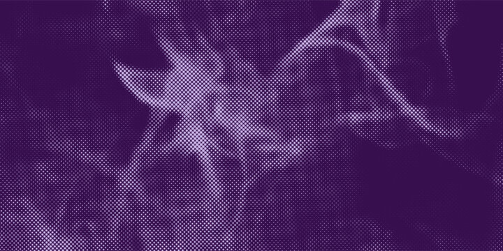 Close-up of textured fabric with purple tie dye patterns.
