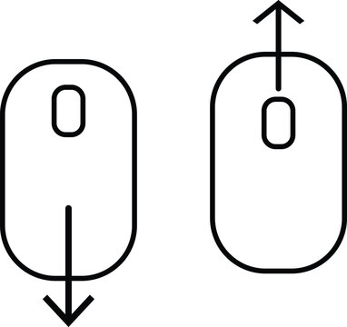 computer mouse icons. Scroll down, up icon design