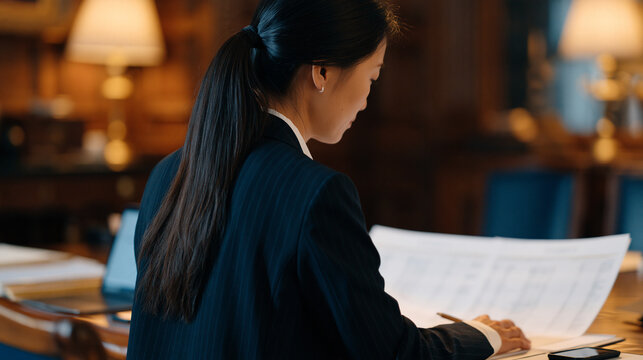 Over the shoulder view of a school board member reviewing two district budget spreadsheets side by side on a conference table, one showing a wealthy neighborhood school and one a