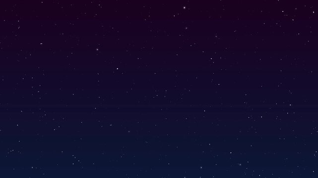 Motion Graphic UFO flying across starry outer space background.