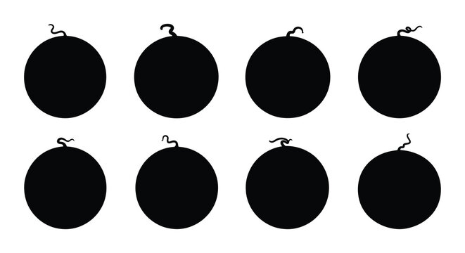 Black Cherry Silhouette Shapes Pattern On White Background