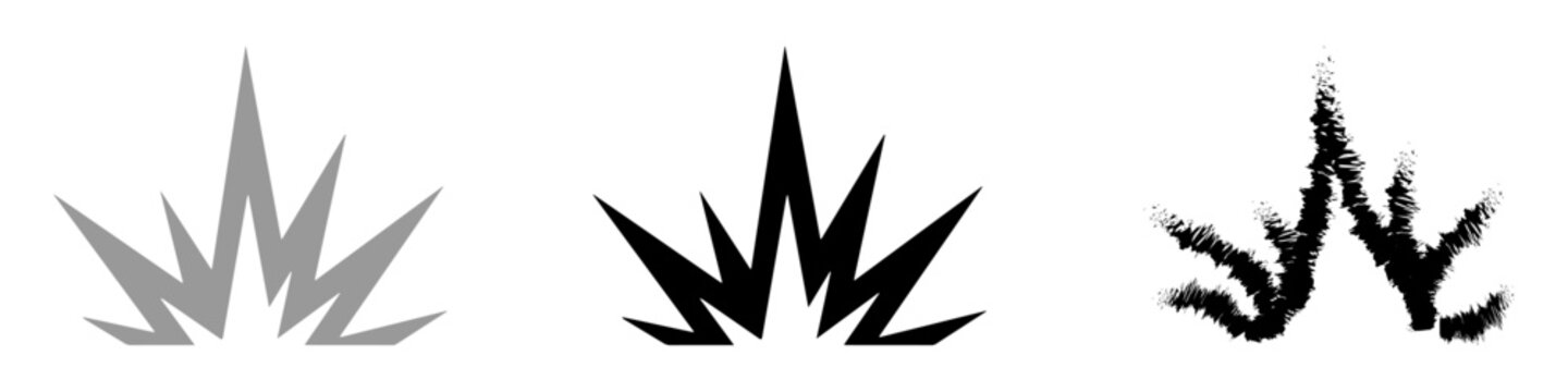 Explosion icon vector illustration. Explosion hand drawn icon. dynamite icon. PNG. Editable stroke.