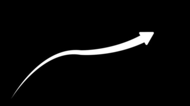 Glowing Upward Arrow Curve Animation Accelerating Growth, Rising Performance, Abstract arrow growth chart of economy icon animated down to up arrow animation, business arrow animation, with 4k .