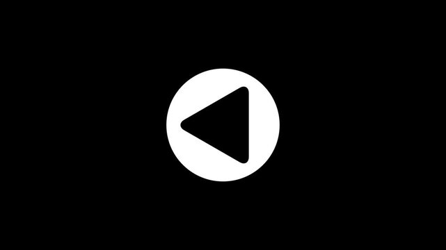play icon, video play icon for website and mobile design animation on black background. glowing play button animation. Press to play. On black background .Video, play button icon.
