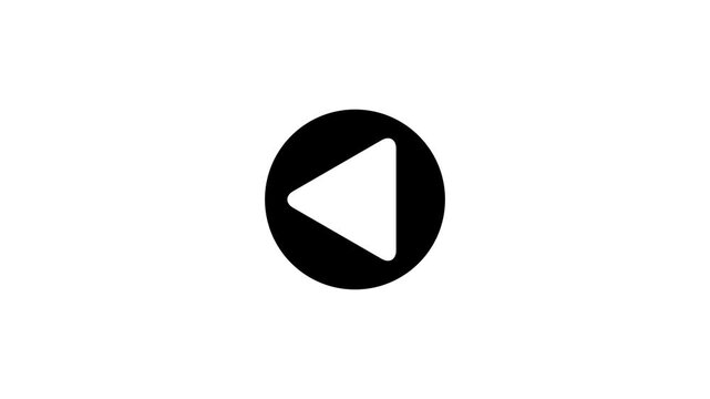 play icon, video play icon for website and mobile design animation on black background. glowing play button animation. Press to play. On white background .Video, play button icon.