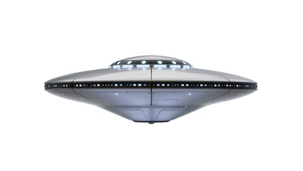 Isolated futuristic alien spacecraft flying saucer science fiction object detailed design © Gabriel