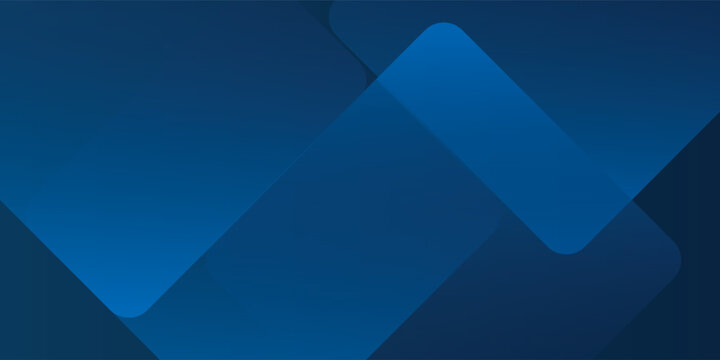 Abstract blue geometric background with overlapping rounded rectangles. Vector modern dynamic shapes texture for corporate banner, tech wallpaper, and presentation design.