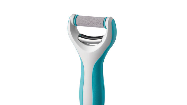 Isolated modern electric foot file for professional pedicure, smoothing dead skin and calluses