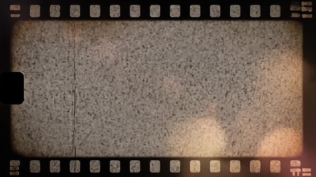 Vintage film strip with bokeh light effects and grainy textures creating nostalgic cinematic visuals