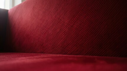 Obraz premium Closeup of a Textured Red Fabric Surface.