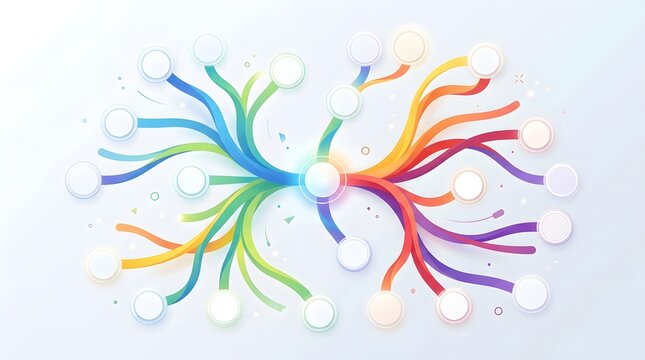 A conceptual depiction of a dynamic business flow diagram utilizing abstract lines and arrows to visualize the interconnectedness of various corporate processes strategy development